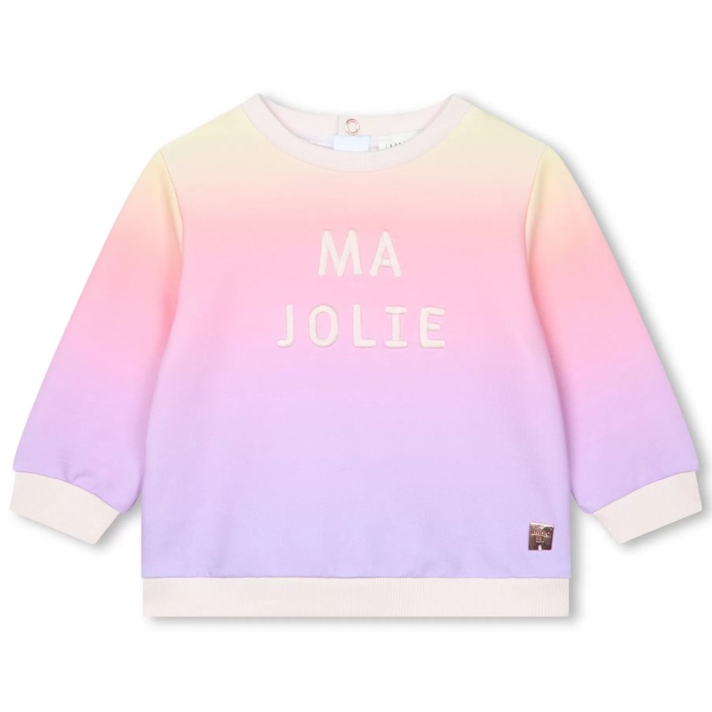 Carrement Beau Girls Ma Jolie Pastel Ombre Sweatshirt Size 4